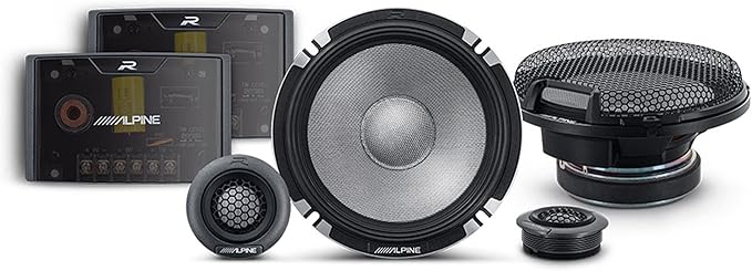 Alpine 6.5" R2 Pro-Series High-Resolution Speaker Bundle - A Pair of R2-S6533-Way Component Speakers & a Pair of R2-S652 6.5" 2-Way Component Speakers