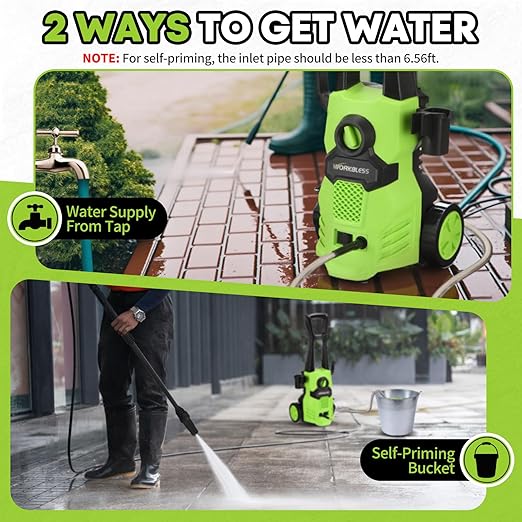 Electric Pressure Washer, 3500 PSI Portable Power Washer with Adjustable Angle Nozzle Head, Foam Cannon for Cars, Garden, Driveway