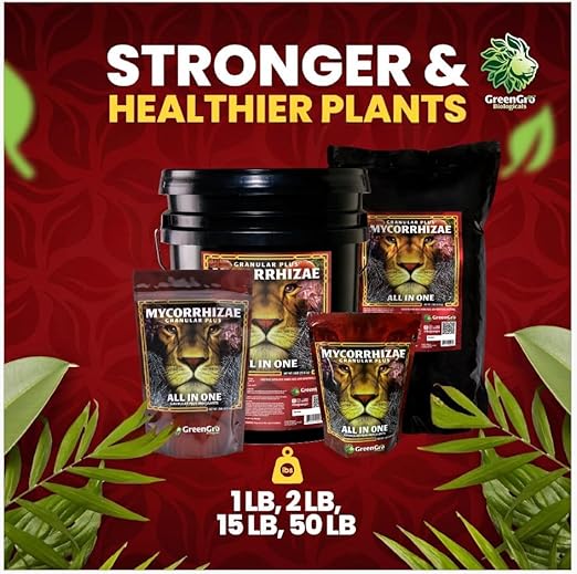GreenGro Granular Plus Myco, All-in-One Fertilizer with Kelp and Humic Acid for Plants, Organic Root Stimulator Plant Food with Mycorrhizae for Indoor & Outdoor Gardens 2 lb