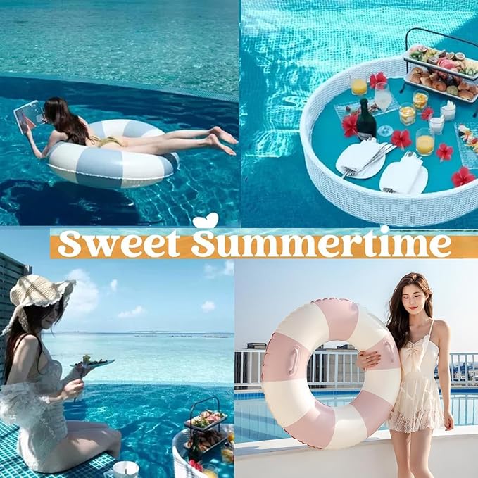 2 PCS Inflatable Pool Floats for Swimming Pool Party Lake Beach Adults - Floaties Pool Tubes Swim Rings Tubes Floaties for Beach Pool Party Decorations