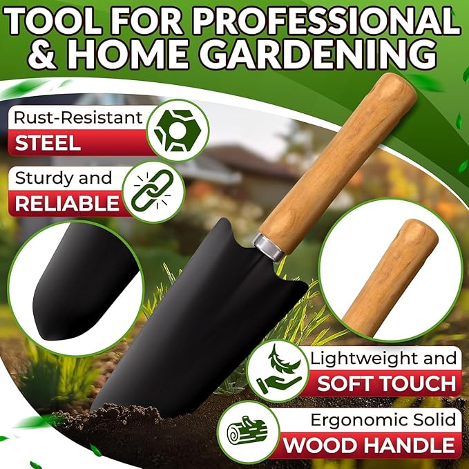 10 Pcs Garden Tool Set for Women – Ergonomic Lightweight Gardening Hand Tools with Convenient Little Bag, Sturdy Metal Garden Tools Set, Easy Handling for Outdoor Plant Care, Gardening Kit for Women