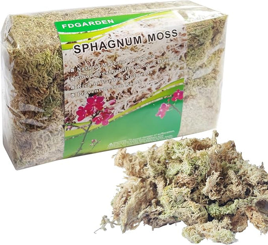 Sphagnum Moss for Plant Long Fiber Dried Forest Moss for Orchid Moss Potting Mix Natural Plant Moss for Carnivorous Plants Succulent Reptile (2.6)