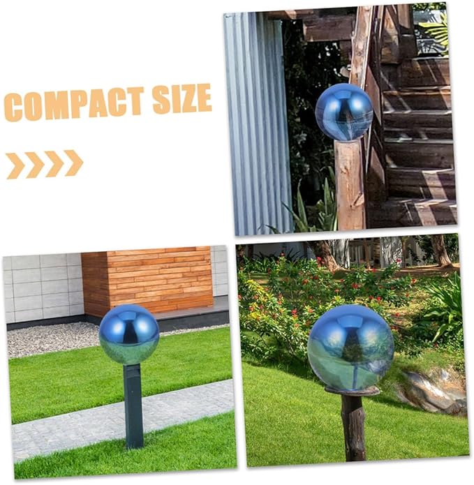 Polished Garden Gazing Reflective Globe Ornament Compact Decorative Sphere for Outdoor Decoration Unique for Photography Prop Delicate Craft Design