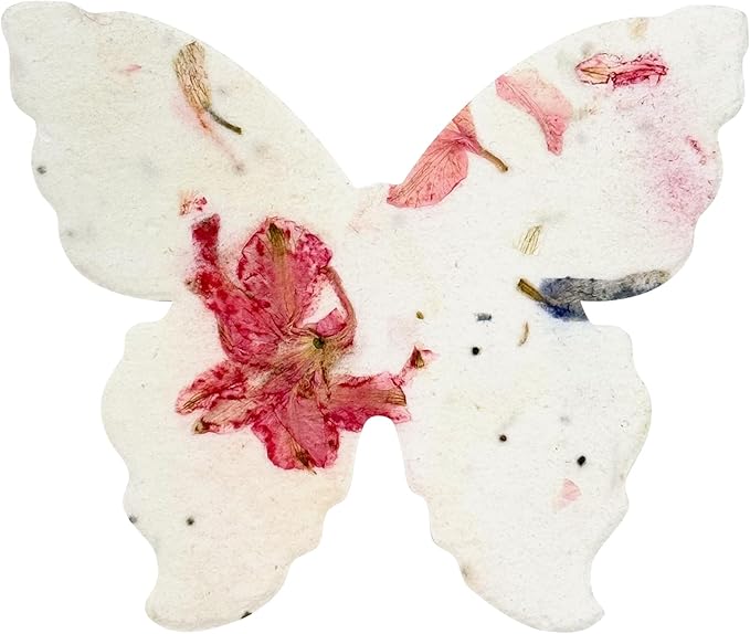 50 pcs Large Pink Butterflies – Plantable Seed Paper for Weddings, Gifts, and Life Events (#17s)