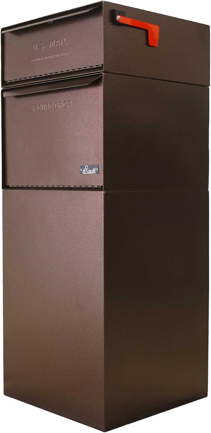 dVault® Full Service Vault DVCS0015 Secure Curbside Mailbox/Package Drop with Locking Letterbox (Copper Vein)