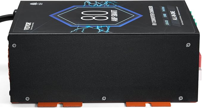VEVOR RV Converter, 80 Amp, 110V AC to 12V DC RV Power Converter Battery Charger with 4 Stage Smart Charging 13V to 16.5V Adjustable Operating Range, Compatible with Lithium Lead Acid Battery, ETL