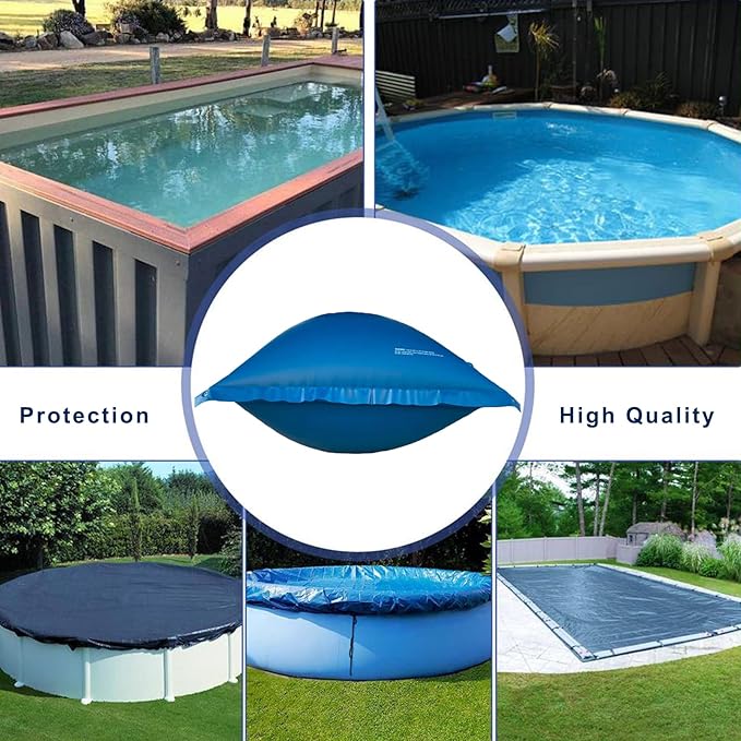 LIBERECOO 4'x15' Pool Pillows for Above Ground Pools, winterize Closing kit Winter Pool Pillow.Super Durable & Strong Cold Resistant Easy Centering,2 Ropes Included