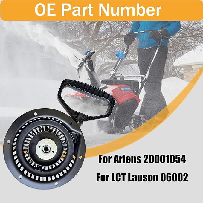 PlumPine 20001054 Pull Start Assembly for Ariens 208cc 223cc 254cc Engine Compact Classic SNO-Tek Deluxe Snow Blower for LCT StormForce Engines Recoil Starter Replacement 06002