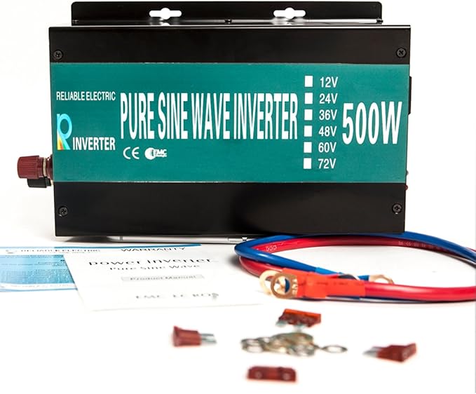WZRELB 500W 24V 120V Pure Sine Wave Solar Power Inverter With Remote Control Switch