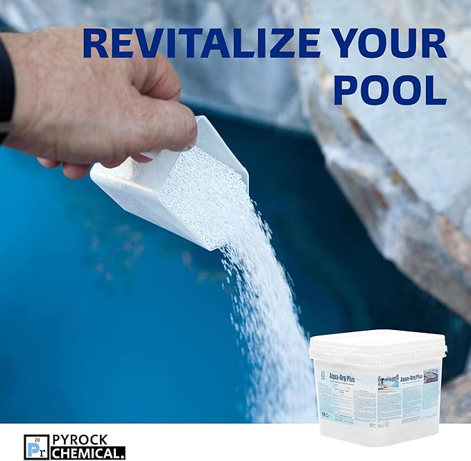 Pool Shock by Aqua Org Plus - 65% Granular Cal Hypo - Pool Shock for Swimming Pools, Spas and Hot Tubs (18 x 100 Pound)
