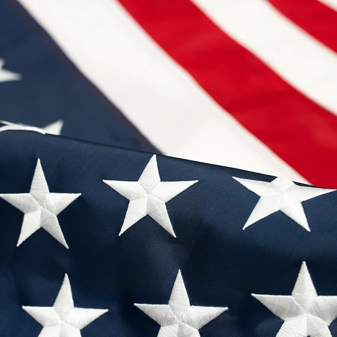 Homissor American Flag 2x4 Heavy Duty Outdoor US USA Flags for Outside with Embroidered Stars, Sewn Stripes and Brass Grommets