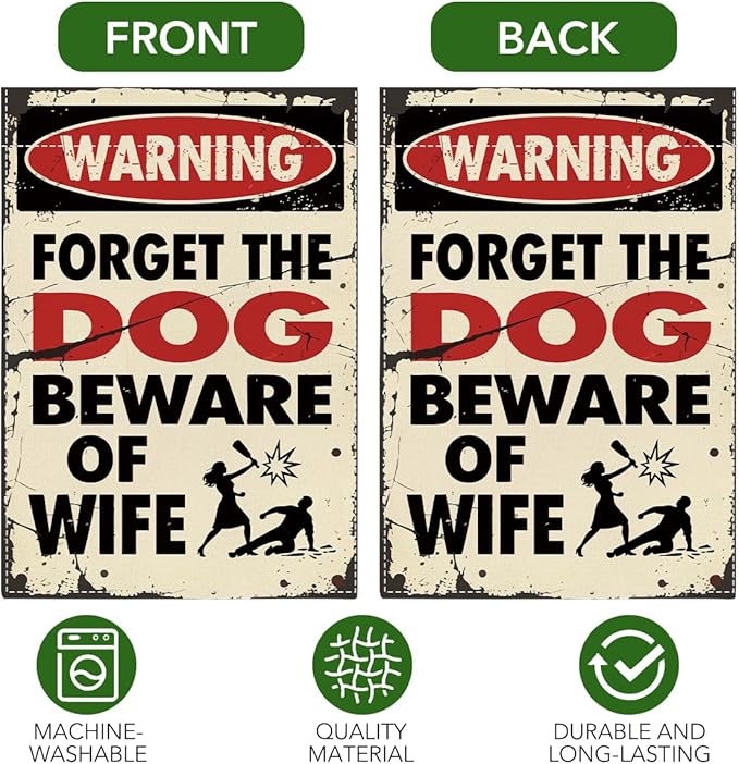 Funny Dog Garden Flags for Outside Dog Lover Home Farmhouse Holiday Outside Outdoor Lawn Decorations Yard Flag Double Sided 12x18 Inch