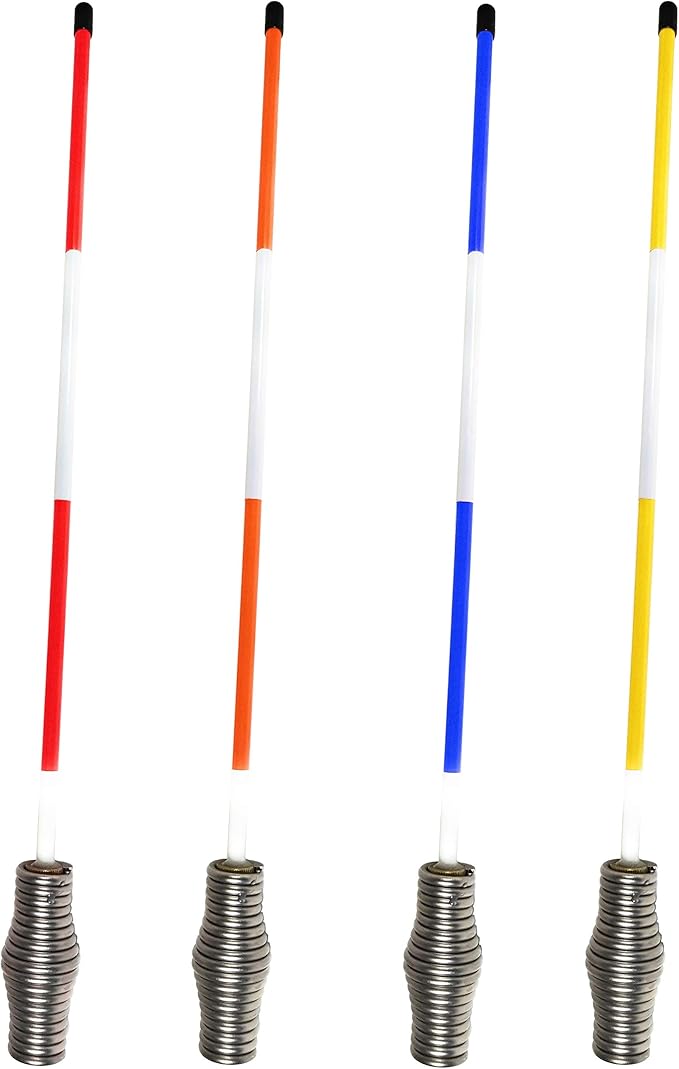 Snow Plow Marker, Trailer Sight Rod, Reflective, Fiberglass, 37 Inch, Stud Mount, Stainless Steel Spring (Yellow),FF37STUD