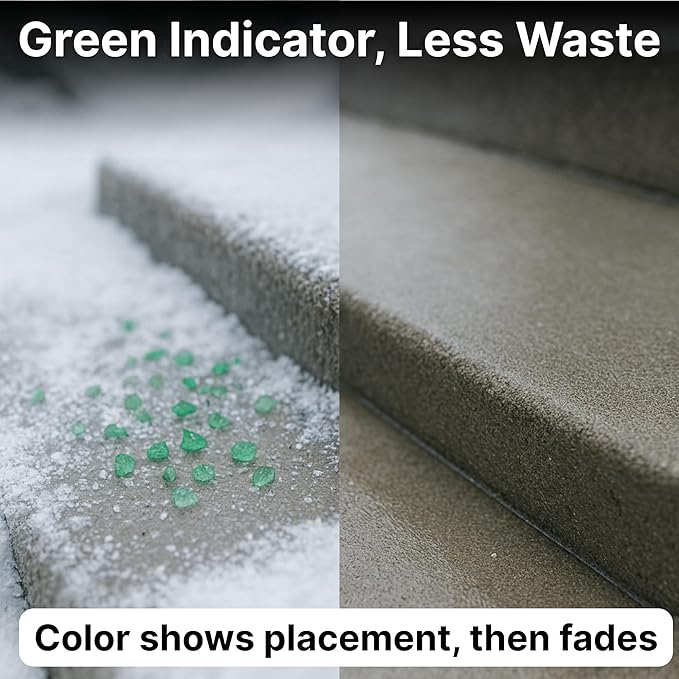 Thawtful Pet Safe Ice Melt – Pet Friendly Ice Melt, Snow Melt – Green Granules with CMA, Melts to −12°F (−24°C) - Driveway Salt & Sidewalk Salt for Ice (20 qt. - 42.6 lb.)