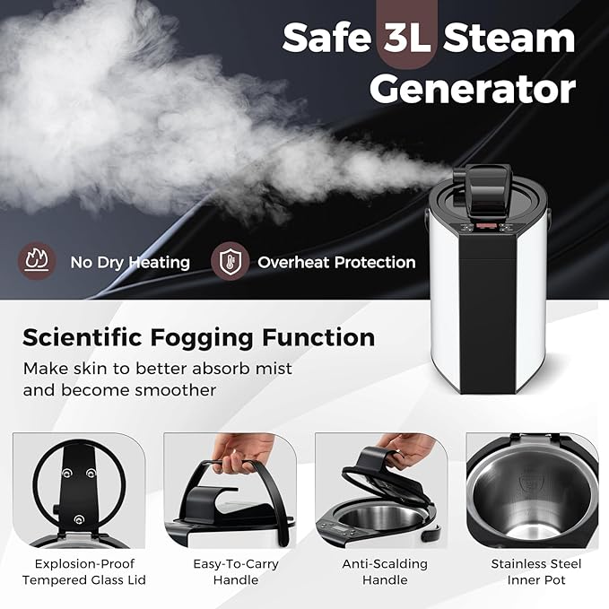 Giantex Portable Sauna, Full Body Steam Sauna w/ 3L Steam Box, Remote Control, Wood Foot Roller & Foldable Chair, Pop-Up Sauna Box for Single Person, Lightweight Personal Sauna Tent for Home (Coffee)