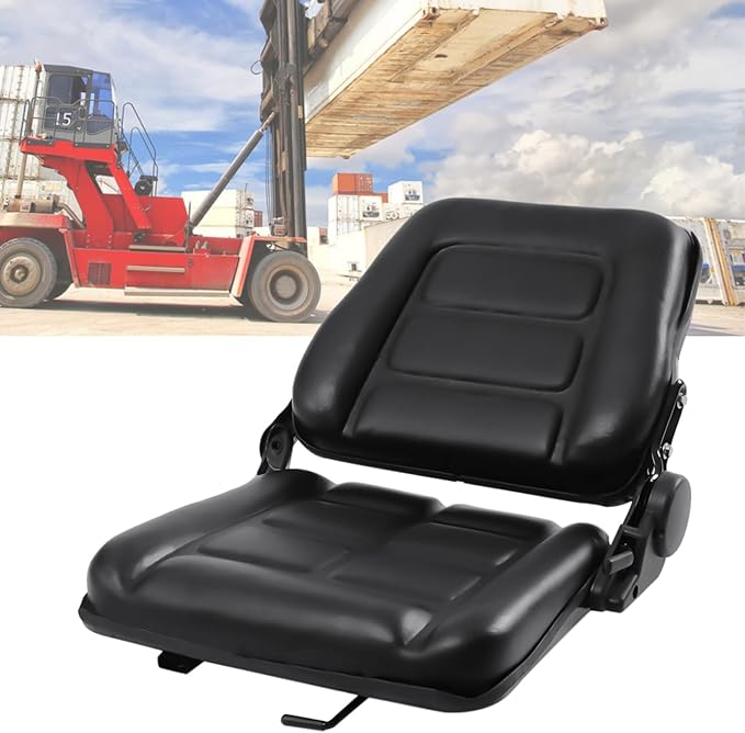 Universal Lawn Mower Seat, Replacement Forklift Seat, Garden Tractor Seat, Adjustable Mower Seat, Stage Weight Seat PVC Tractor Seat for Forklift Tractor Skid Loader