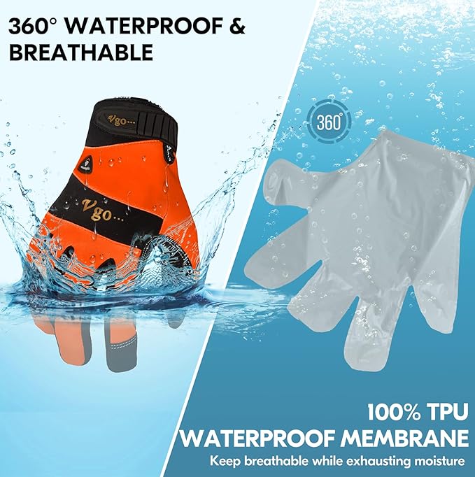 Vgo... 0°C/32°F Winter Men's Lightweighted Lined Work Gloves for Light Duty Works(SL7895FW)