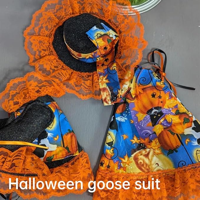 YLYGJGL Halloween Porch Goose Costume Set - 23 Inch White Goose Decor, Carnival Easter Party Outdoor Decoration