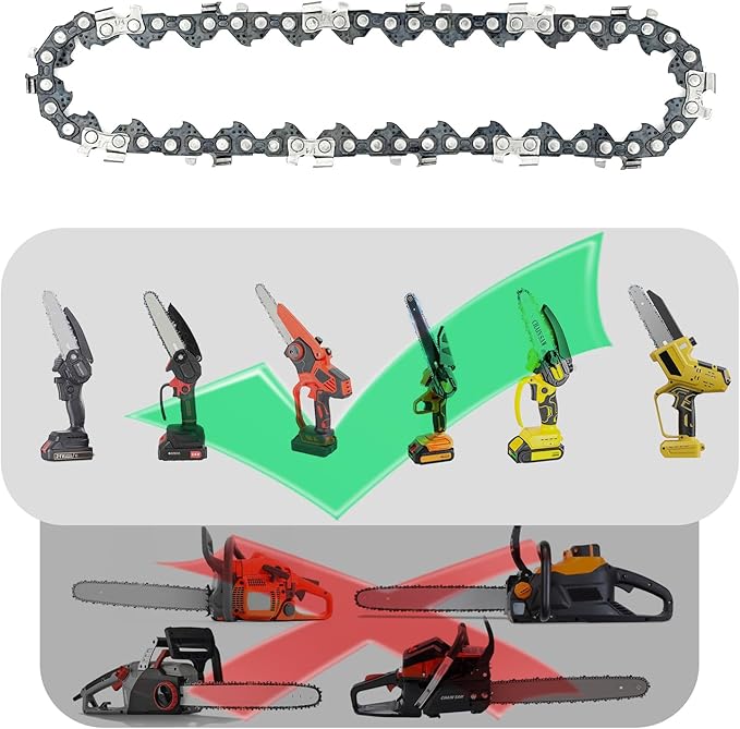5 Pieces GTA 26 4 Inch Mini Chainsaw Chain for Stihl GTA 26 Replace Blade Pruner Mini Chainsaw Hand Held 4-inch Portable Electric Chainsaw Cordless for Tree Branches 3670 005 0028