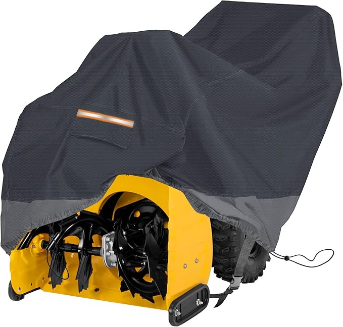HOMEYA Snow Blower Cover, Waterproof Heavy Duty, 900D Oxford Fabric, Universal Fit for 1-Stage/2-Stage Snow Throwers, Durable, Windproof, Sunproof