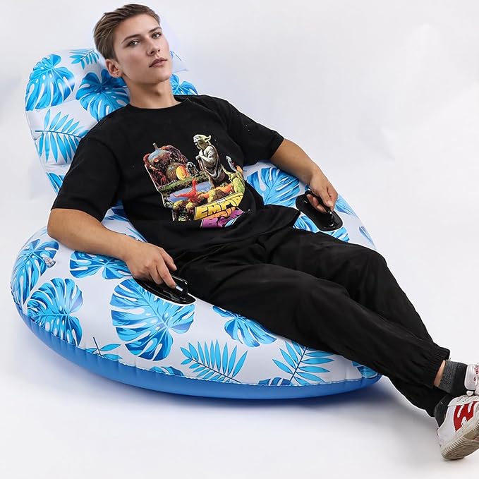 1PCS Inflatable Pool Floats Adult Teens Swimming Chairs Leaves Large Inner Tube Floaty Swimming Pool Floaties Swim Rings Pool Lounger Float for Pool Party & Summer (Heart,1)