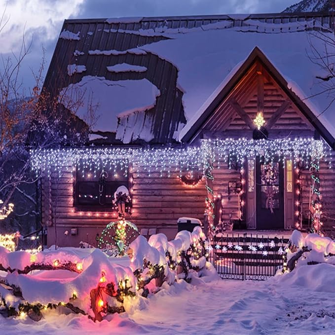 304 LED Outdoor Waterproof String Lights for Christmas, Wedding & Party Decor - 8 Modes, Cool White