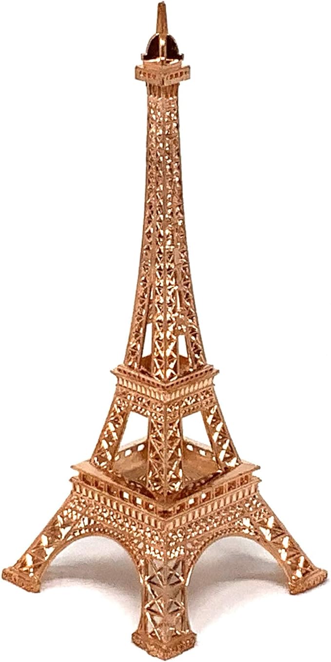 allgala Eiffel Tower Statue Decor Alloy Metal, and Size (10", Rose Gold)