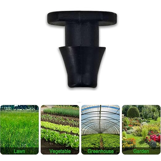 Drip Irrigation Parts, 1/4 Drip Irrigation Fittings Goof Plugs Drip Irrigation Kit - Drip Line Connectors 1/4 Barbed Connector Drip Irrigation Connectors 1/4 Irrigation Tubing 100 Pcs