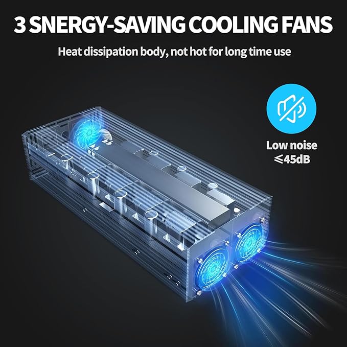 3000 Watt Power Inverter Car/Home 12V DC to 110V/120V AC Converter with 2 AC Outlets, USB & Type-C Port Car Inverter Peak Power 6000W for RV,Truck,Off-Grid Solar System with Remote Controller-Blue