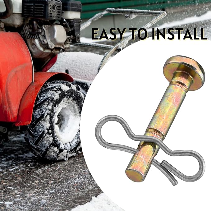 Shear Pins and Cotter Pins Fit for MTD Snowblower - Shear Pins 20pcs and Cotter Pins 20pcs Compatible for Cub Cad et Troy Bilt Craftsman 24" 26" Snow Thrower, Replace 738-04124A 714-04040