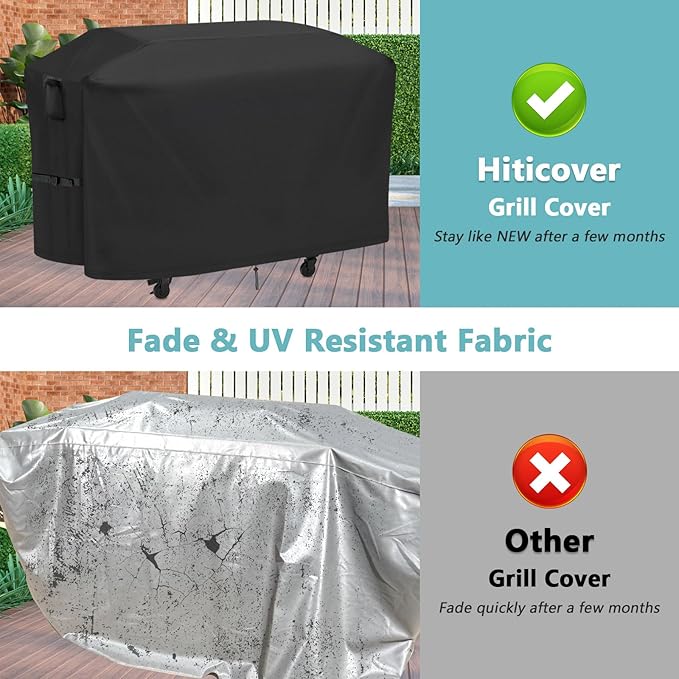 Grill Cover for Nexgrill Daytona 720-1057 3-Burner Griddle, 60 Inch Waterproof Outdoor BBQ Griddle Cover - 60 x 28 x 34 Inch