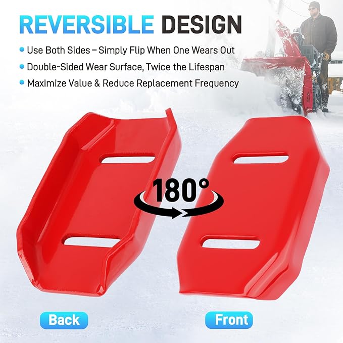 2PCS 106-4588-01 Snowblower Skid Shoes with Mounting Hardware Compatible with Toro Power Max Model 724 726 826 828 926 928 1028 1128 37770 37771 37772 38595 38629 Replace# A107BD 780-712
