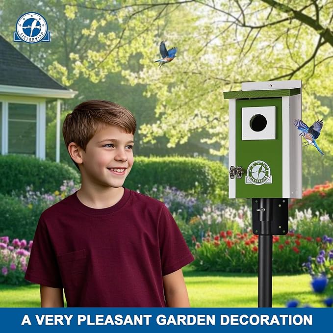 Bird Houses for Outside, Lime Green Bird House, Bluebird Houses for Outside, Garden Decoration Birdhouses for Outdoors, Bluebird Finch Swallow Wren Chickadee