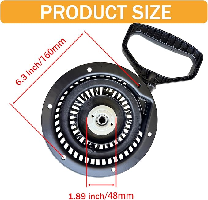 PlumPine 20001054 Pull Start Assembly for Ariens 208cc 223cc 254cc Engine Compact Classic SNO-Tek Deluxe Snow Blower for LCT StormForce Engines Recoil Starter Replacement 06002