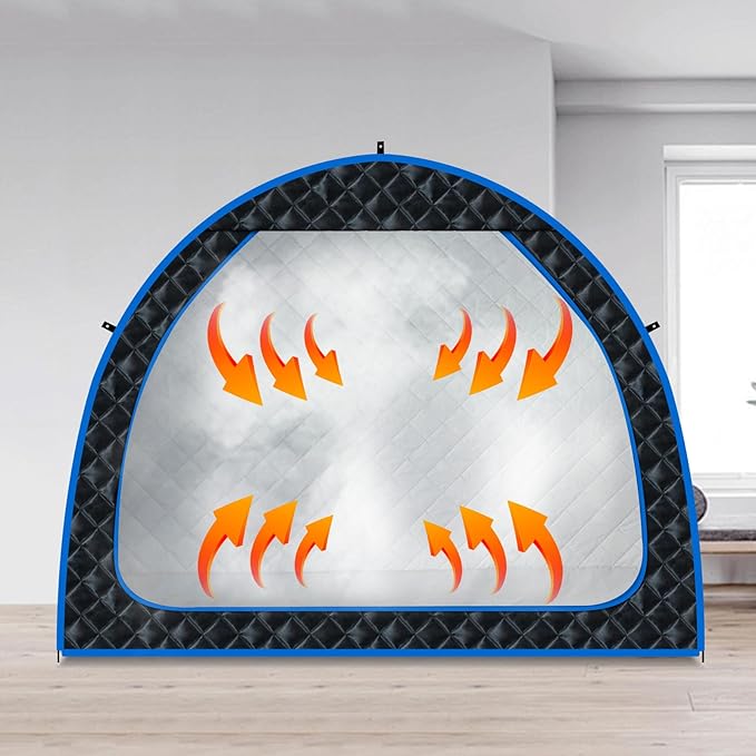 Smartmak Full Size Steam Sauna Tent, Three Person Portable Full Body Home Spa Room, Personal Large Space for Relaxation, Steamer NOT Included