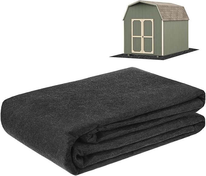 3 mm Thickened Outdoor Storage Shed Mat, 2.6x18 ft Waterproof Shed Flooring Mat for Patio Furniture Floor Protecting from Wear/Liquid/Dust/Oil, Non-Slip Felt Rubber Rug Pad [Grey]