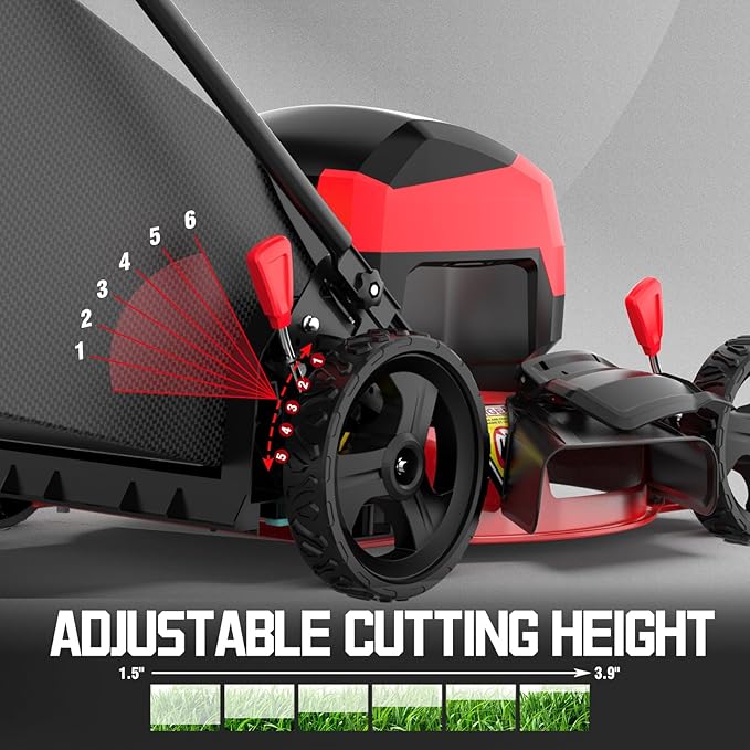 PowerSmart 40V 17" Brushless Cordless (Push) Lawn Mower + Leaf Blower (465 CFM), 4.0Ah Battery and Charger Included