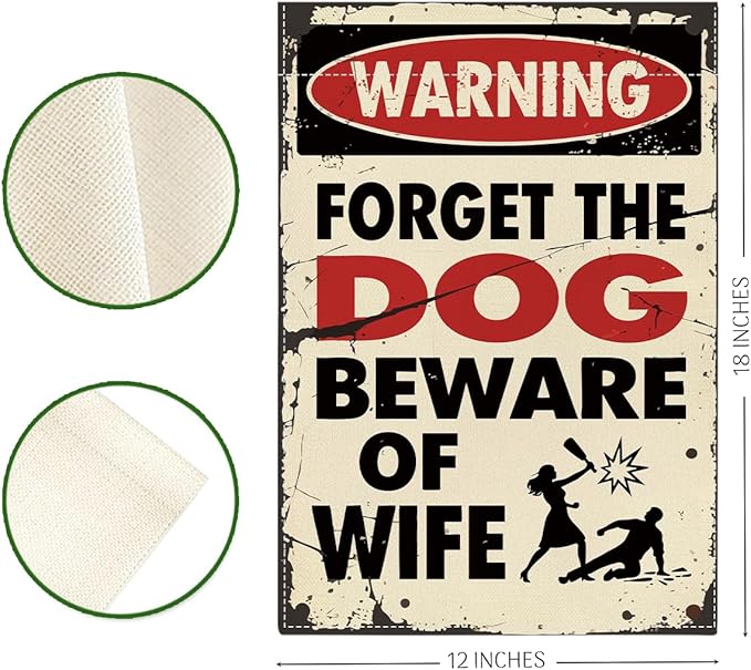 Funny Dog Garden Flags for Outside Dog Lover Home Farmhouse Holiday Outside Outdoor Lawn Decorations Yard Flag Double Sided 12x18 Inch