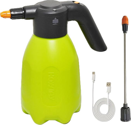 0.5 Gallon Electric Spray Bottle-Garden Sprayer,Plant Mister with Adjustable Nozzles,Rechargeable Battery Powered Sprayer,Pump Sprayer,Automatic Watering Can for Indoor/Outdoor Plants,2L Water Sprayer