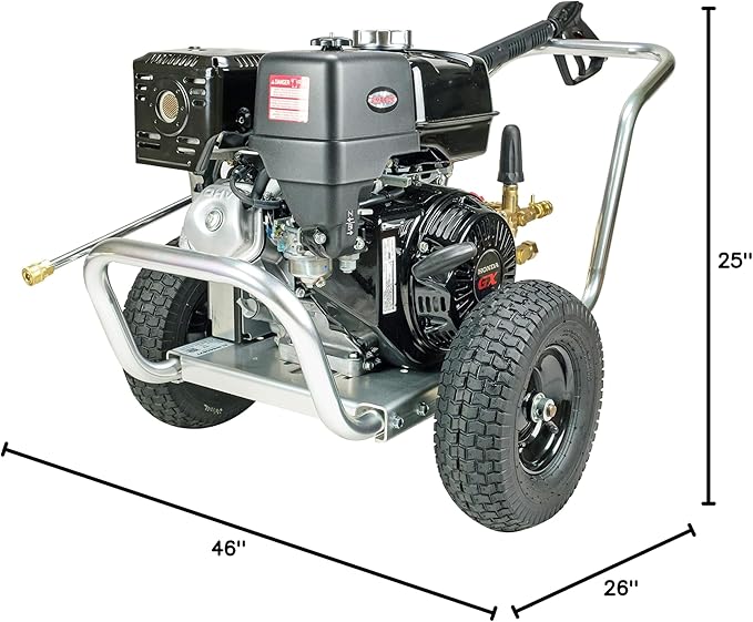 Simpson Cleaning 4200 PSI Gas Pressure Washer, 4.0 GPM Power Washer for Commercial Use, Honda Engine, 50-Foot Steel-Braided Hose, Aluminum Water Blaster, 49-State (ALWB60827)
