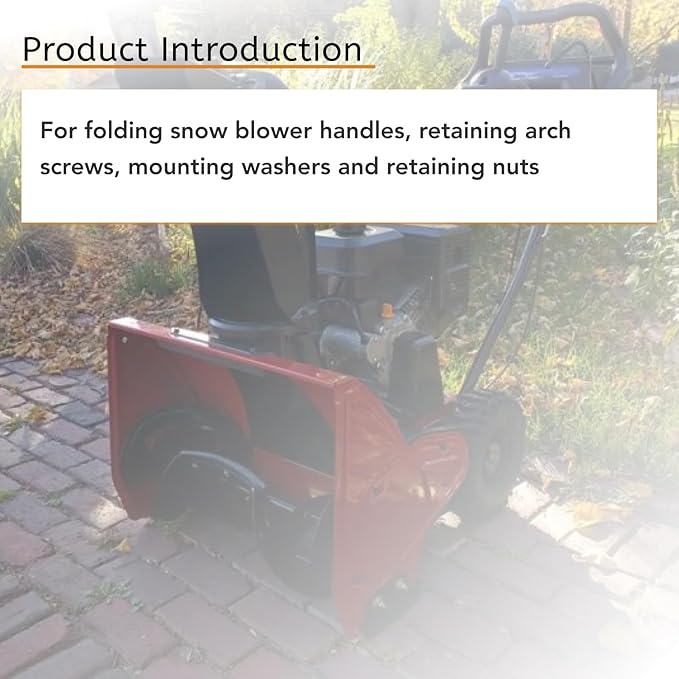 Fit for Toro Snow Blower Handle Knob and Lock Bolt Screw Kit for 21" Fold Snow Blowers/Lawn Mowers Replace 114-3779 & Handle Knob 136-7130 Bolt & 107-3844 Washer