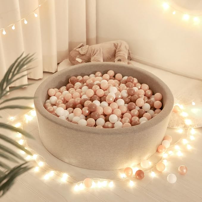 TRENDPLAY Plastic Balls for Ball Pits 2.2 Inch, Pack of 50 100 200 500 Hollow Balls, Perfect for Toddler Baby Pools,Party,Festival Decoration