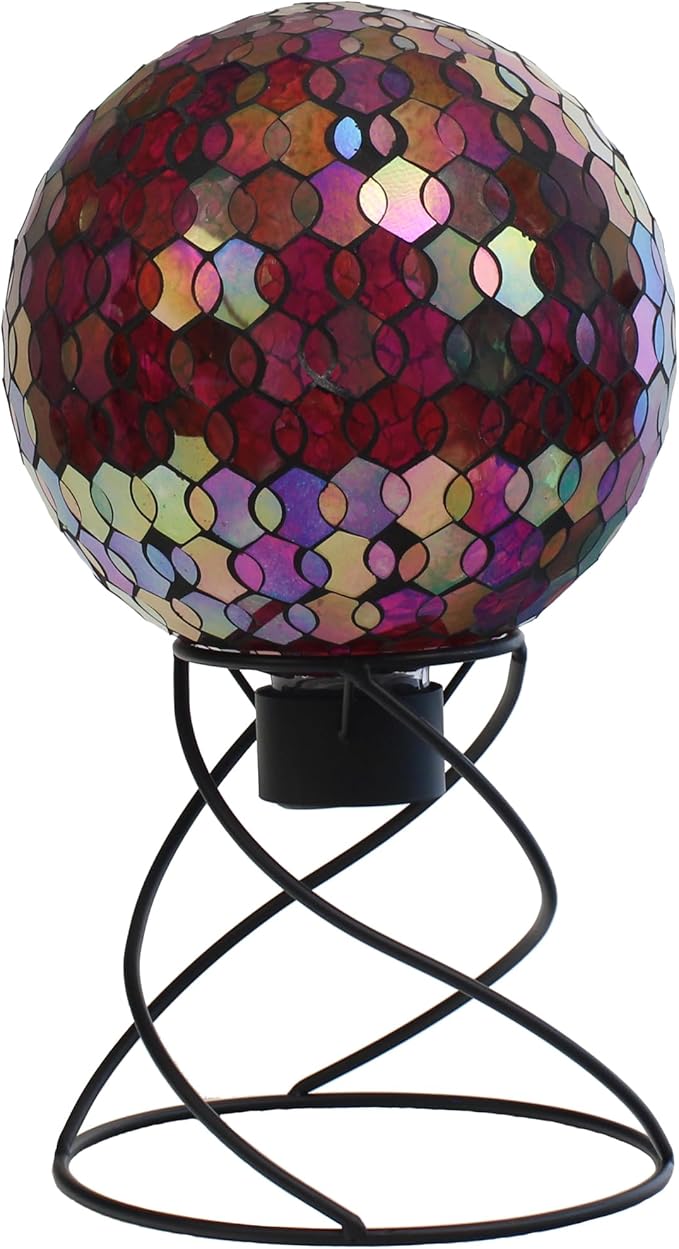 Echo Valley Products 8244 Helix Gazing Globe Outdoor Décor for Lawns and Gardens, Iridescent, 10 inches