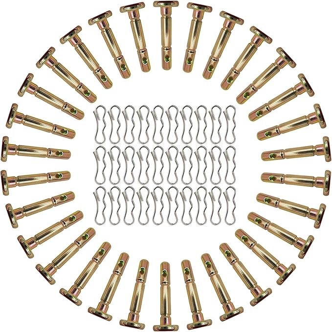 Shear Pins and Cotter Pins Fit for MTD Snowblower - Shear Pins 30pcs and Cotter Pins 30pcs Compatible for Cub Cad et Troy Bilt Craftsman 24" 26" Snow Thrower, Replace 738-04124A 714-04040