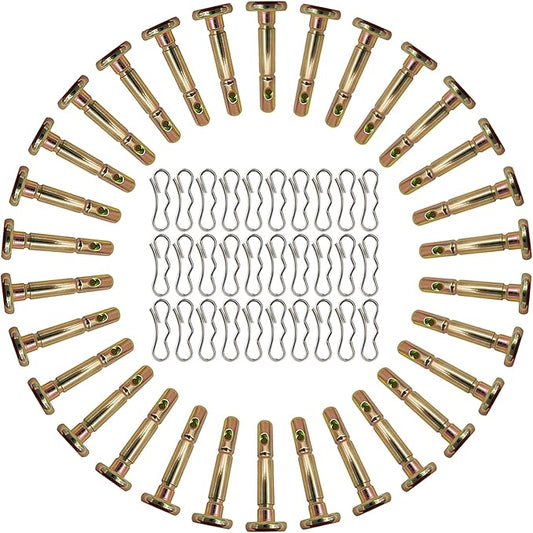 Shear Pins and Cotter Pins Fit for MTD Snowblower - Shear Pins 30pcs and Cotter Pins 30pcs Compatible for Cub Cad et Troy Bilt Craftsman 24" 26" Snow Thrower, Replace 738-04124A 714-04040