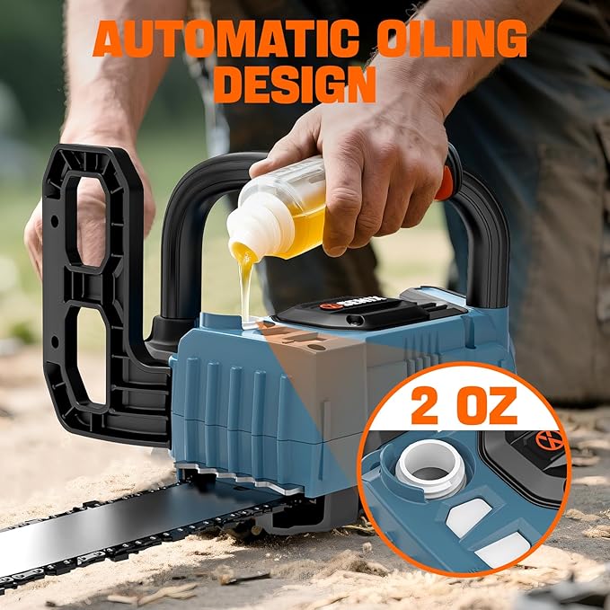 SENIX 20V 10" Electric Chainsaw, Cordless Battery Powered Top Handle Chainsaw, Brushless Chain Saw, Garden Tool for Trees, Pruning, Branch Cutting, Yard, Fathers Day Gift, Tool Only, CSX2-M1-0