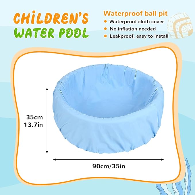 Foam Ball Pit, 35 inch x 12 Inch Outdoor Swimming Pool for Kids, Indoor Playground Ball Pool, Ideal Gift for Children - Ball Not Included...