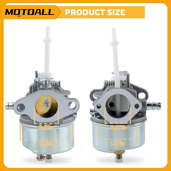 MOTOALL 632371 632371A Snowthrower Carburetor for Tecumseh H70 HSK70 Snow Carb for Stens 520-910 Snowblower