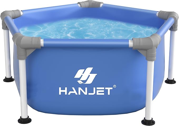 Eco-Friendly Odorless Above Ground Pool Swimming Pools for Kids: 5ft x 15in - PE Material, Reinforced Steel Frame Round