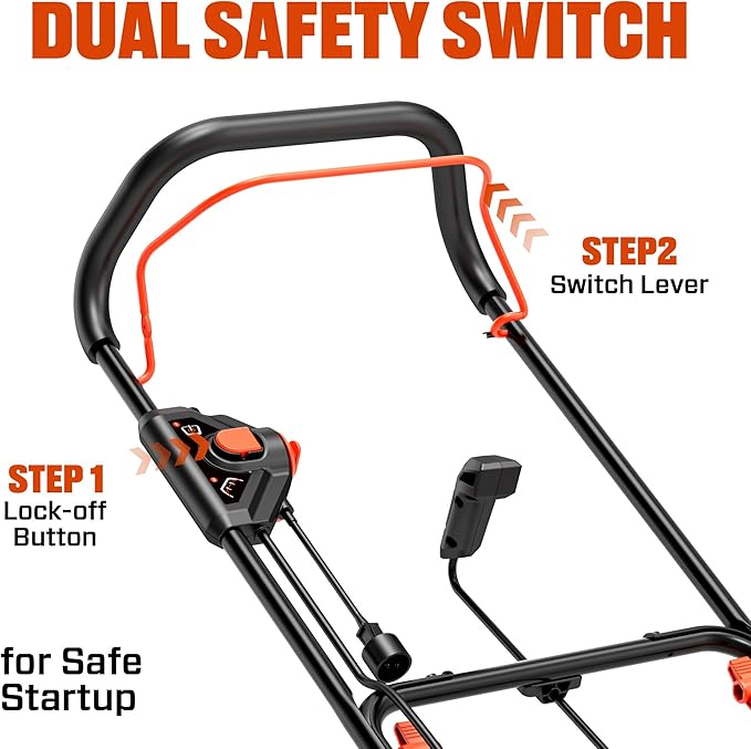 SENIX Corded Snow Blower High-Efficiency 880lbs/min, 15Amp 21 inch Electric Snow Thrower, 33FT Max Distance, 180° Rotating Chute & LED Lights ETL Certified for Driveway Sidewalk Winter Use (STE15-M)